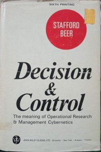 Image of Decision and control : the meaning of operational research and management cybernetics