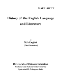 History of the english language and literature