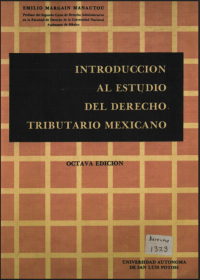 Image of Introducción al estudio del derecho tributario mexicano