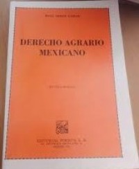 Image of Derecho agrario mexicano