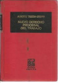 Image of Nuevo derecho procesal del trabajo : teoria integral