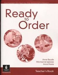 Image of Ready to order : elementary English for the restaurant industry : teacher's book